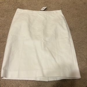 White mid-length skirt!! Very thick and not see through.